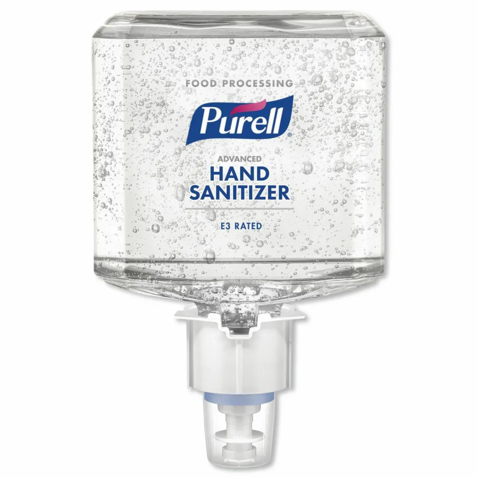 PURELL Advanced E3-Rated Instant Hand Sanitizer Gel, 1,200 mL Refill, Fragrance-Free, For ES4 Dispensers, 2/Carton