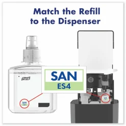 PURELL Advanced Hand Sanitizer Gentle and Free Foam, 1,200 mL Refill, Fragrance-Free, For ES4 Dispensers, 2/Carton