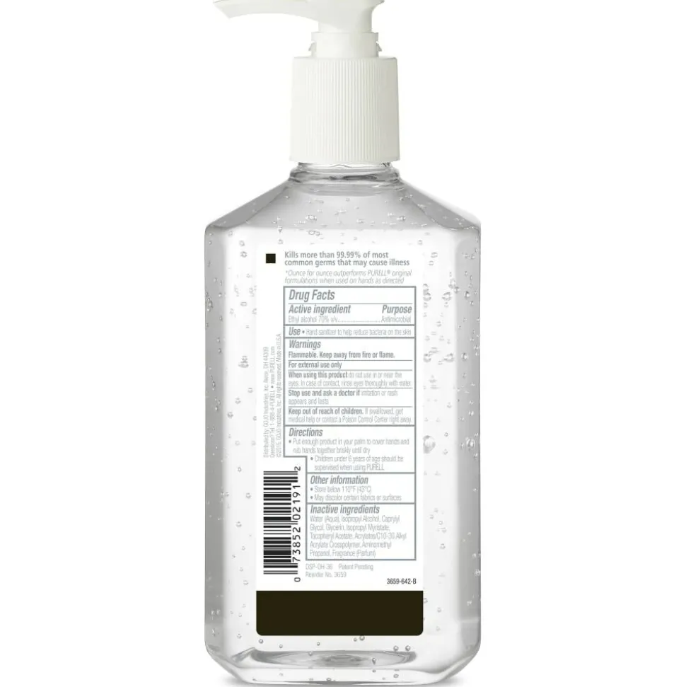 PURELL Advanced Hand Sanitizer Refreshing Gel, Clean Scent, 12 fl oz Pump Bottle