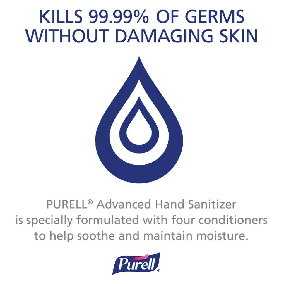 PURELL Advanced Hand Sanitizer Refreshing Gel, Clean Scent, 12 fl oz Pump Bottle