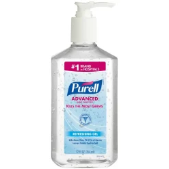 PURELL Advanced Hand Sanitizer Refreshing Gel, Clean Scent, 12 fl oz Pump Bottle