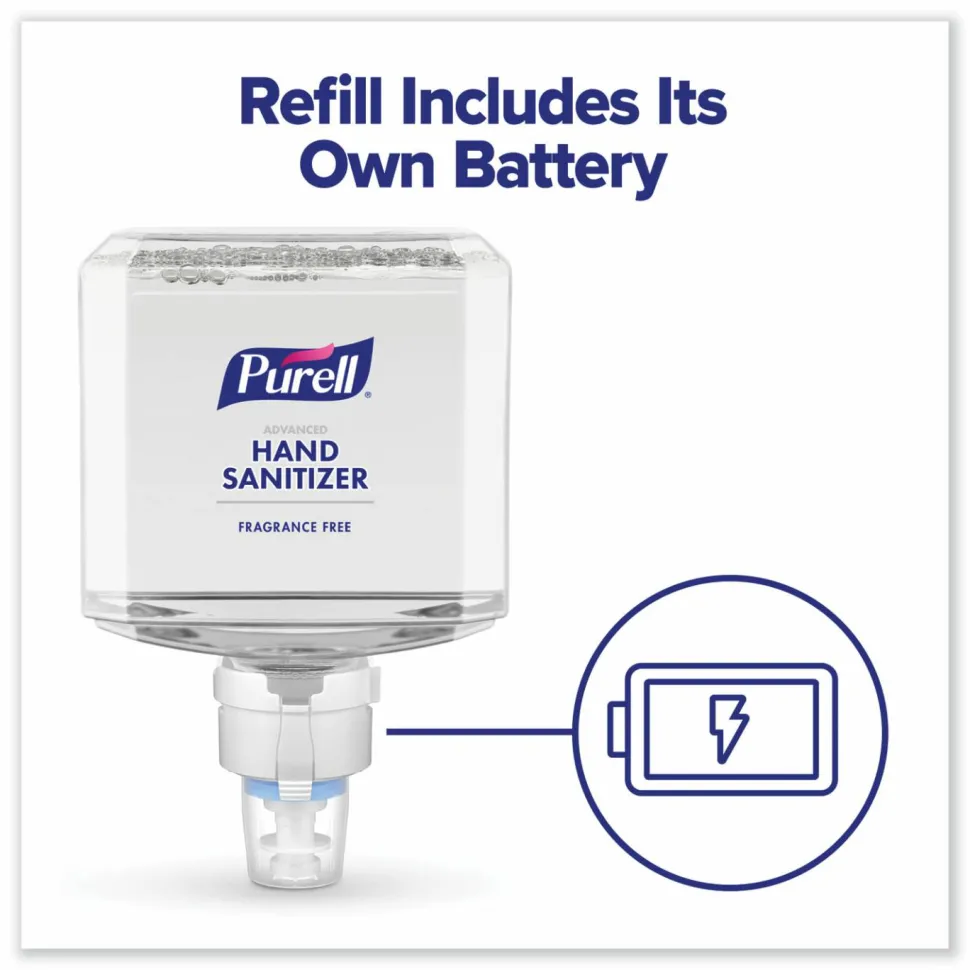 PURELL Advanced Hand Sanitizer Foam, For ES8 Dispensers, 1,200 mL Refill, Clean Scent, 2/Carton