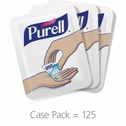 PURELL Advanced Hand Sanitizer Single Use, Gel, 1.2 mL, Packet, Fragrance-Free, 125/Box