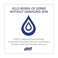 PURELL Advanced Hand Sanitizer Single Use, Gel, 1.2 mL, Packet, Fragrance-Free, 125/Box