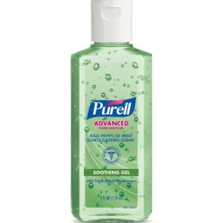 PURELL Advanced Hand Sanitizer Soothing Gel, Fresh Scent, 4 fl oz Portable Flip Cap Bottle