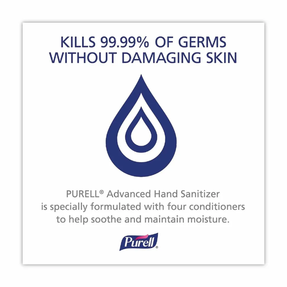 PURELL Advanced Hand Sanitizer Refreshing Gel, 1.5 L Pump Bottle, Clean Scent, 4/Carton
