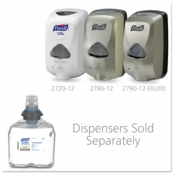 PURELL Advanced Hand Sanitizer Green Certified TFX Refill, Foam, 1,200 mL, Fragrance-Free, 2/Carton