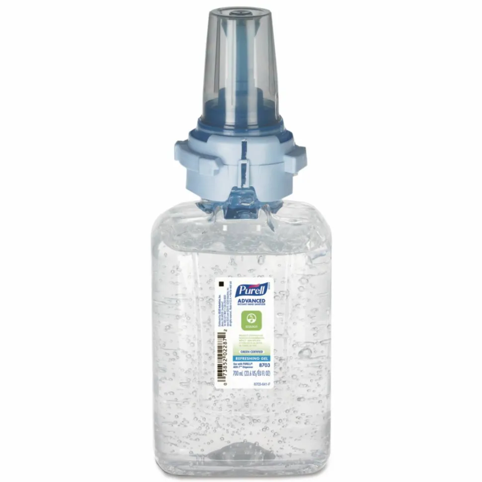 PURELL Advanced Hand Sanitizer Green Certified Gel Refill, For ADX-7 Dispensers, 700 mL, Fragrance-Free