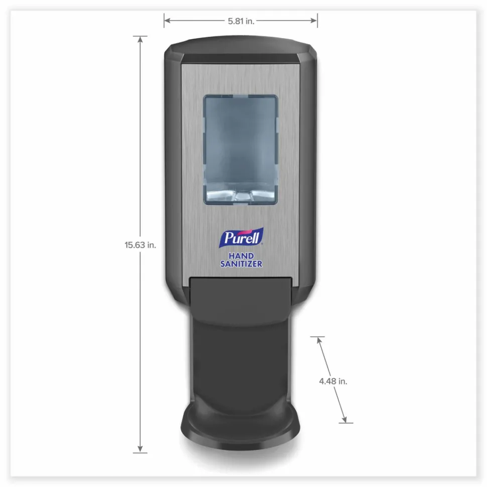 PURELL CS4 Hand Sanitizer Dispenser, 1,200 mL, 4.88 x 8.19 x 11.38, Graphite