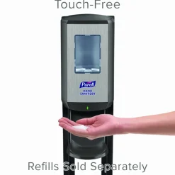 PURELL CS8 Hand Sanitizer Floor Stand with Dispenser, 1,200 mL, 13.5 x 5 x 28.5, Graphite