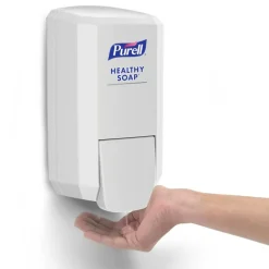 Purell CS2 Push-Style Hand Sanitizer Dispensers, White, Case Of 6 Dispensers
