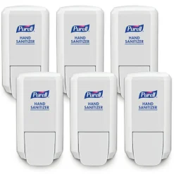 Purell CS2 Push-Style Hand Sanitizer Dispensers, White, Case Of 6 Dispensers