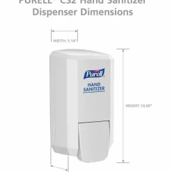 Purell CS2 Push-Style Hand Sanitizer Dispensers, White, Case Of 6 Dispensers