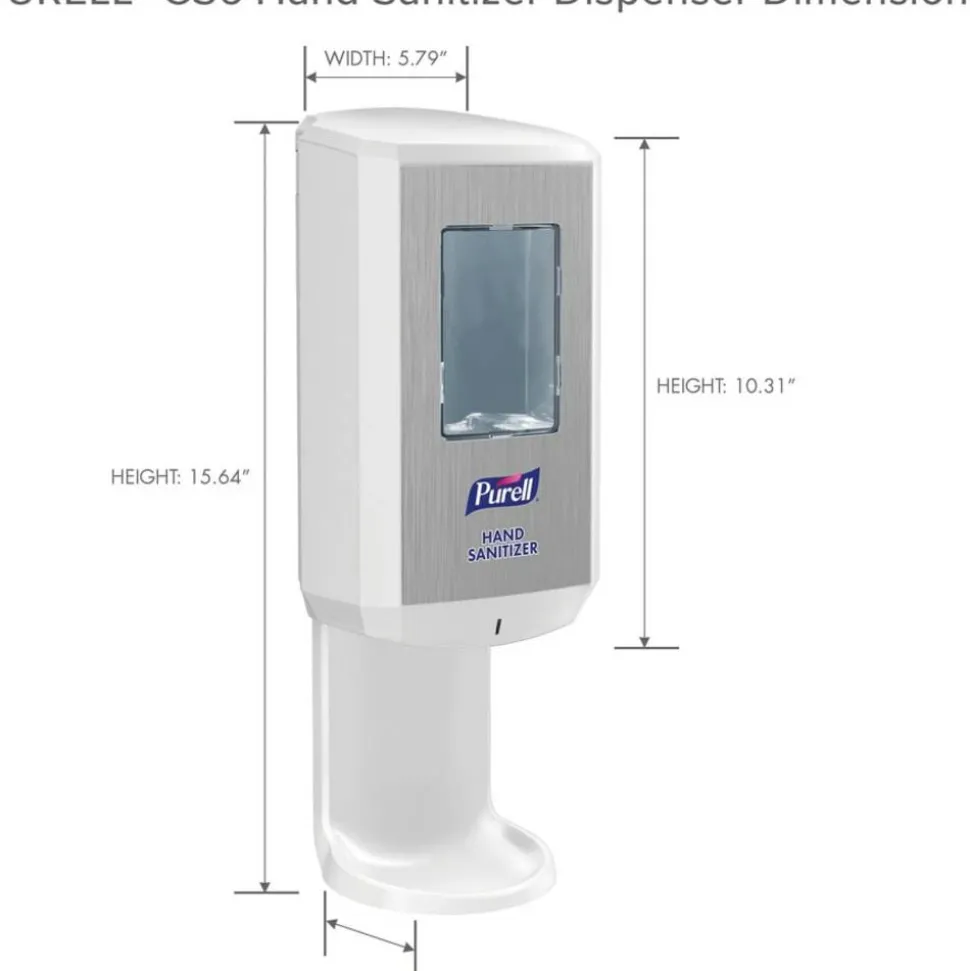 Purell CS6 Touch-Free Hand Sanitizer Dispenser, White