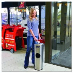 PURELL Dispenser Stand for Sanitizing Wipes, 1,500 Wipe Capacity, 10.25 x 10.25 x 14.5, Stainless Steel