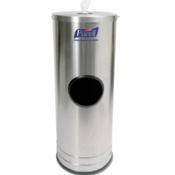 PURELL Dispenser Stand for Sanitizing Wipes, 1,500 Wipe Capacity, 10.25 x 10.25 x 14.5, Stainless Steel