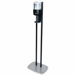 PURELL ES8 Hand Sanitizer Floor Stand with Dispenser, 1,200 mL, 13.5 x 5 x 28.5, Graphite/Silver