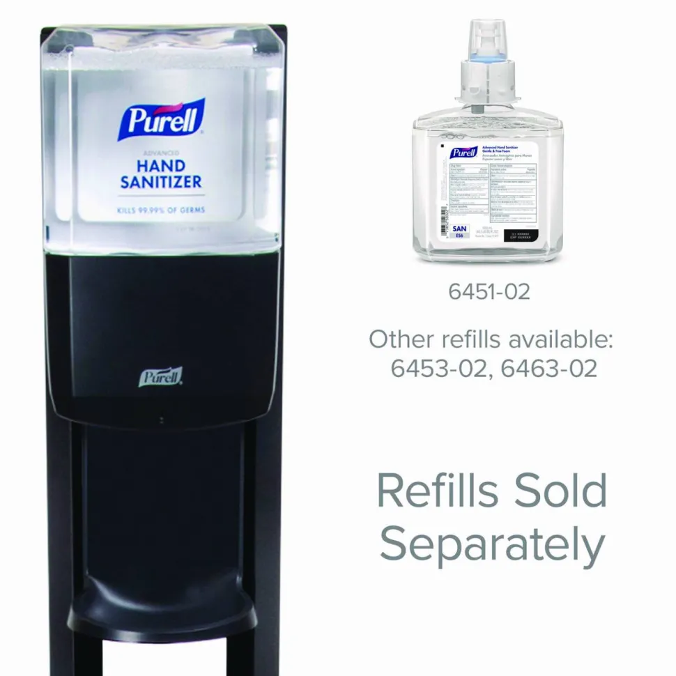 Purell ES6 Touch-Free Dispenser Floor Stand, For Hand Sanitizer, Graphite, 7216-DS