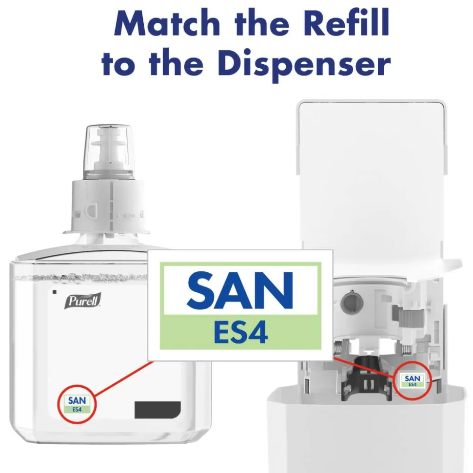 Purell ES4 Wall-Mount Hand Sanitizer Dispenser, White
