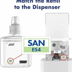 Purell ES4 Wall-Mount Hand Sanitizer Dispenser, White