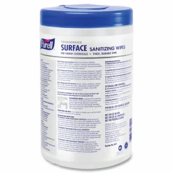 PURELL Foodservice Surface Sanitizing Wipes, 1-Ply, 10 x 7, Fragrance-Free, White, 110/Canister, 6 Canisters/Carton
