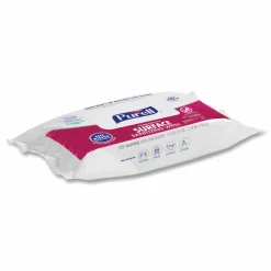 PURELL Foodservice Surface Sanitizing Wipes, 1-Ply, 7.4 x 9, Fragrance-Free, White, 72/Pouch, 12 Pouches/Carton