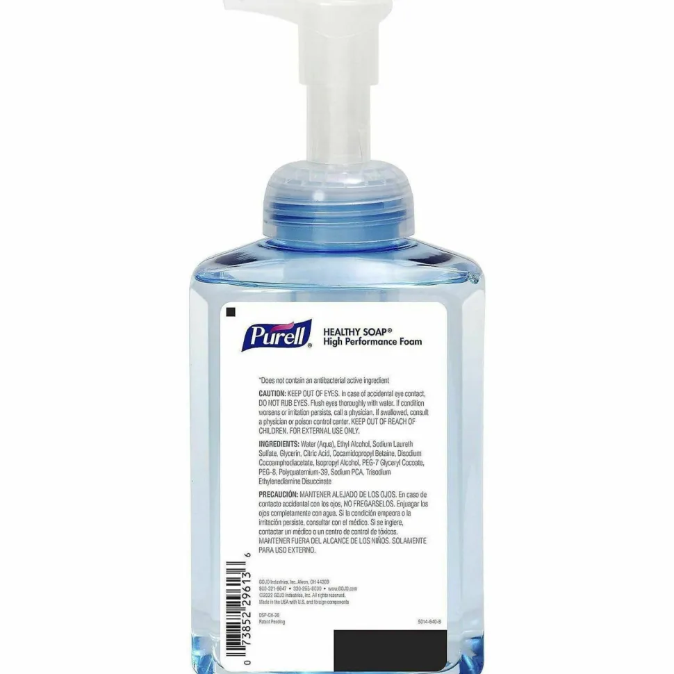 PURELL High Performance HEALTHY SOAP Foam, Fragrance Free, 17.4 Oz, Pack Of 4 Bottles