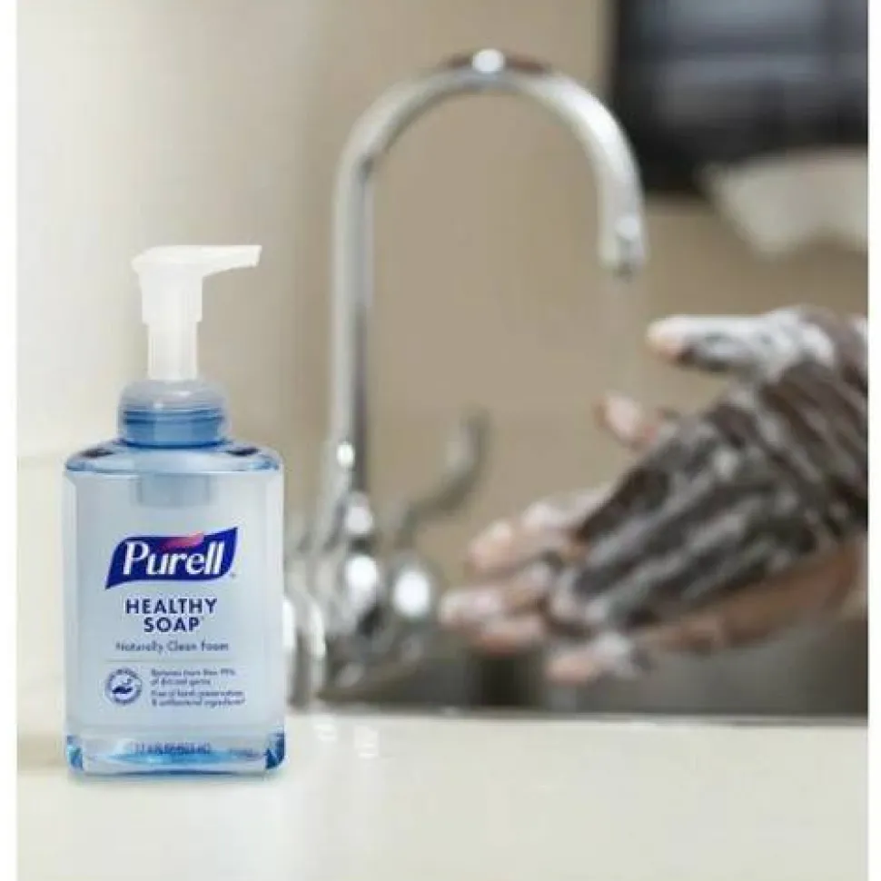 PURELL High Performance HEALTHY SOAP Foam, Fragrance Free, 17.4 Oz, Pack Of 4 Bottles
