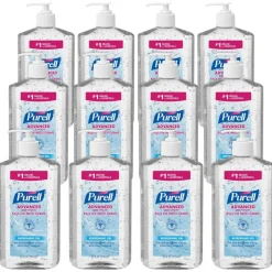 Purell Instant Hand Sanitizer, 20 Oz. Pump Bottles, Pack Of 12