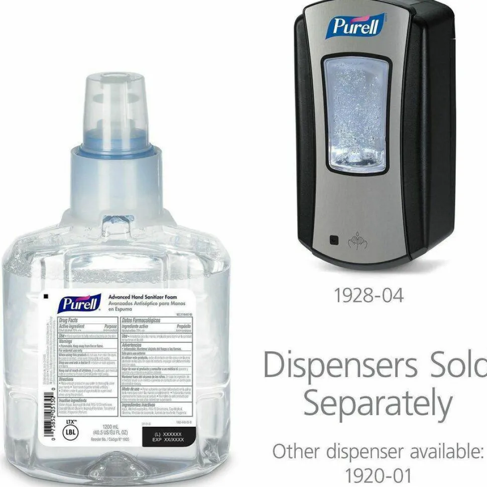 Purell LTX Advanced Instant Hand Sanitizer Foam Refill, 40.5 Oz, Pack Of 2