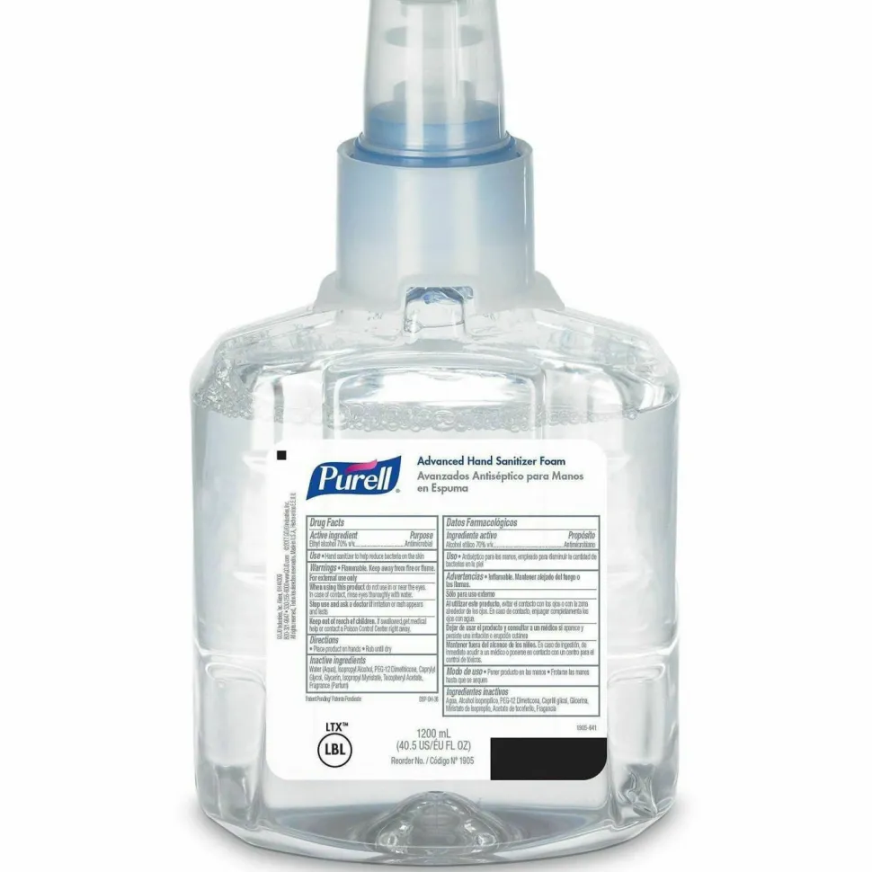 Purell LTX Advanced Instant Hand Sanitizer Foam Refill, 40.5 Oz, Pack Of 2