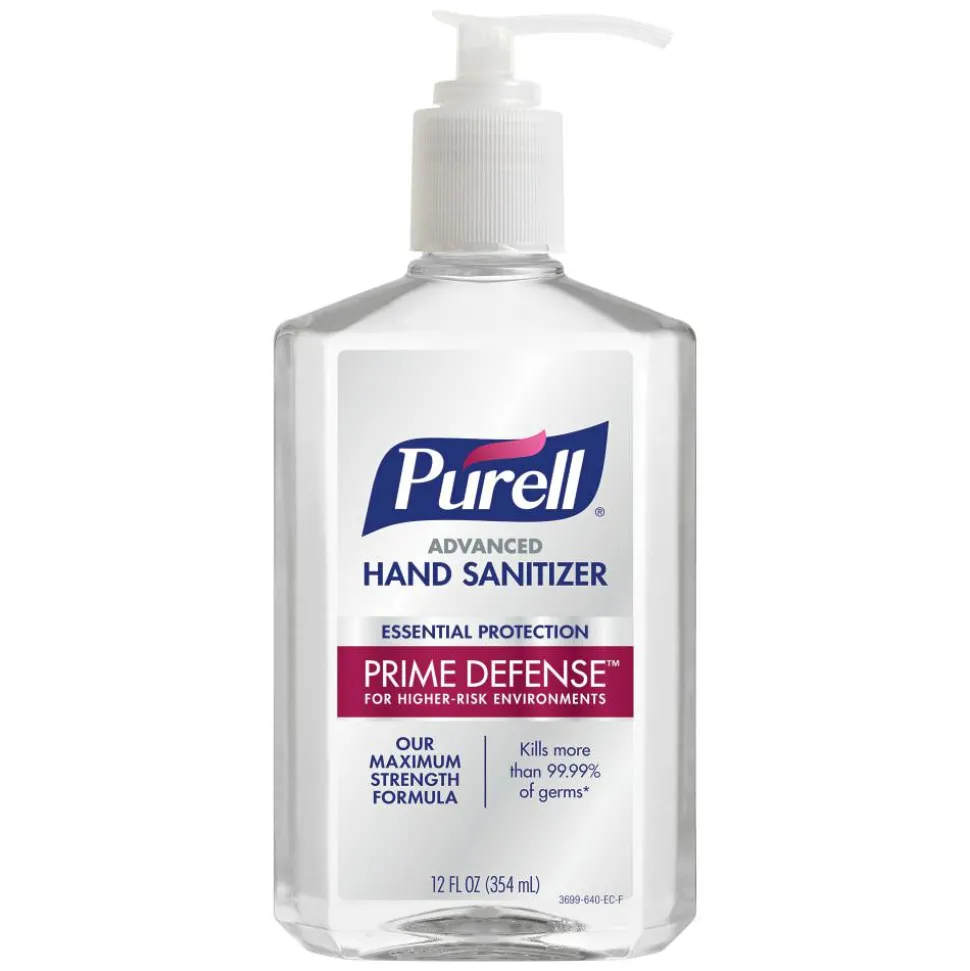 PURELL PRIME DEFENSE Advanced Hand Sanitizer, 12 fl oz Pump Bottle