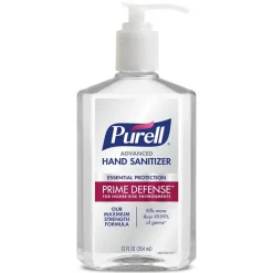 PURELL PRIME DEFENSE Advanced Hand Sanitizer, 12 fl oz Pump Bottle, Case of 12 Bottles