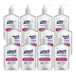 PURELL PRIME DEFENSE Advanced Hand Sanitizer, 12 fl oz Pump Bottle, Case of 12 Bottles