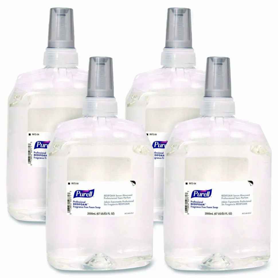 PURELL Professional REDIFOAM Foam Soap Refill, Fragrance-Free, 2,000 mL, 4/Carton