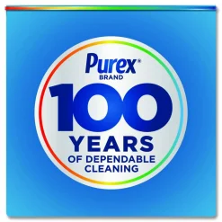 Purex Free and Clear Liquid Laundry Detergent, 58 Loads, Unscented, 66 oz Bottle, 6/Carton