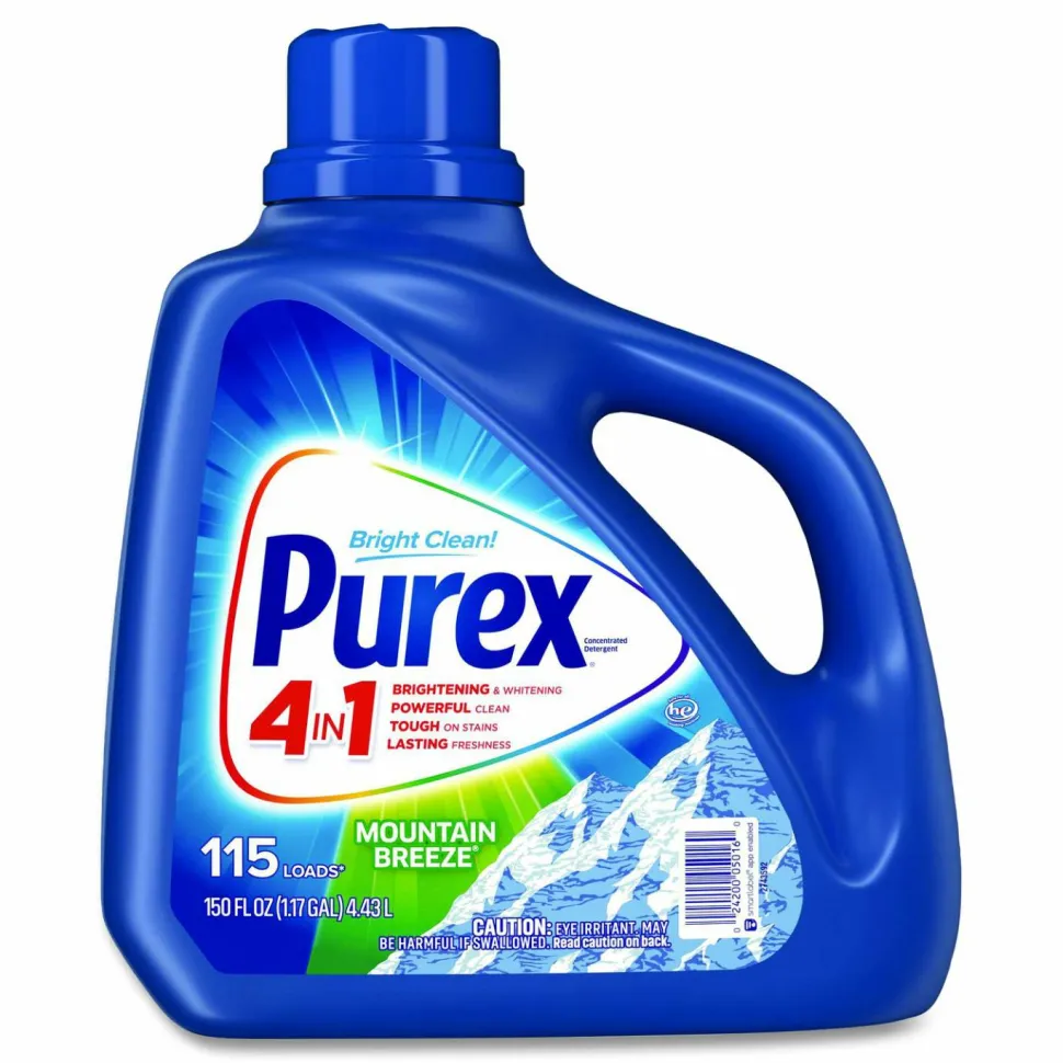 Purex Liquid Laundry Detergent, Mountain Breeze Scent, 150 oz Bottle