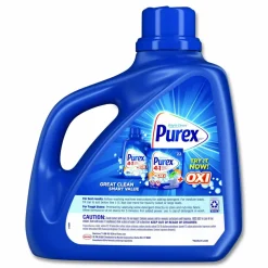 Purex Liquid Laundry Detergent, Mountain Breeze Scent, 150 oz Bottle, 4/Carton