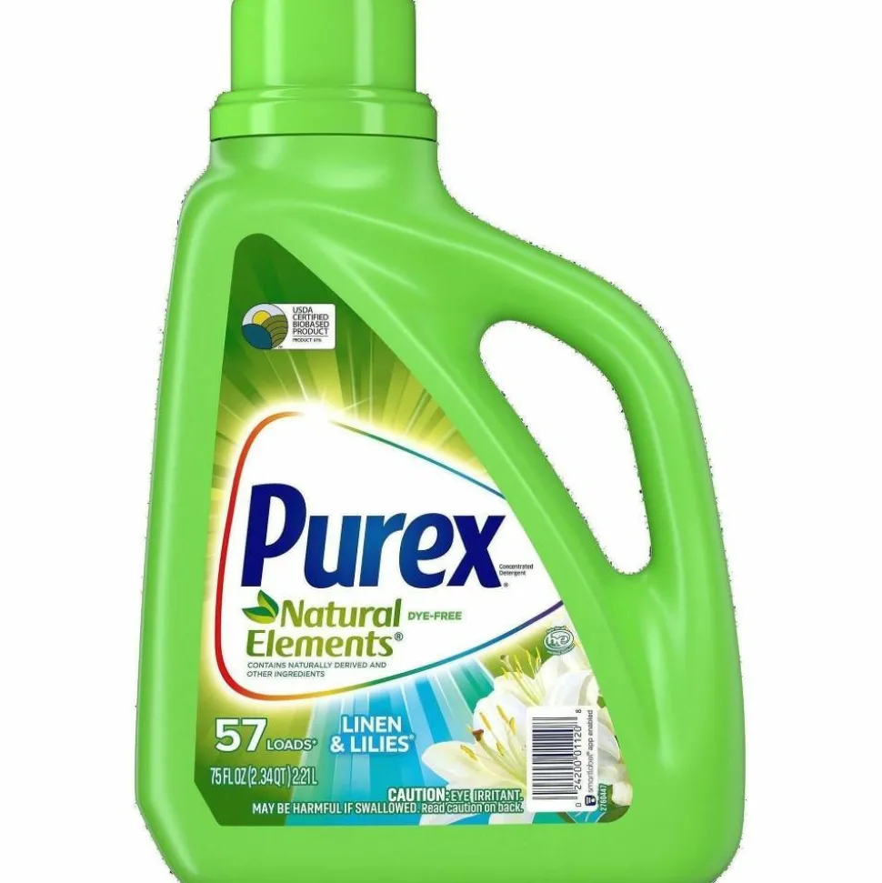 Purex Ultra Natural Elements HE Liquid Detergent, Linen & Lilies Scent, 75 Oz Bottle