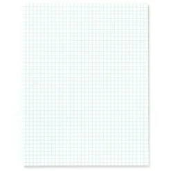 Quadrille Pads, 4 x 4 Squares/Inch, 50 Sheets, White, Pack Of 6