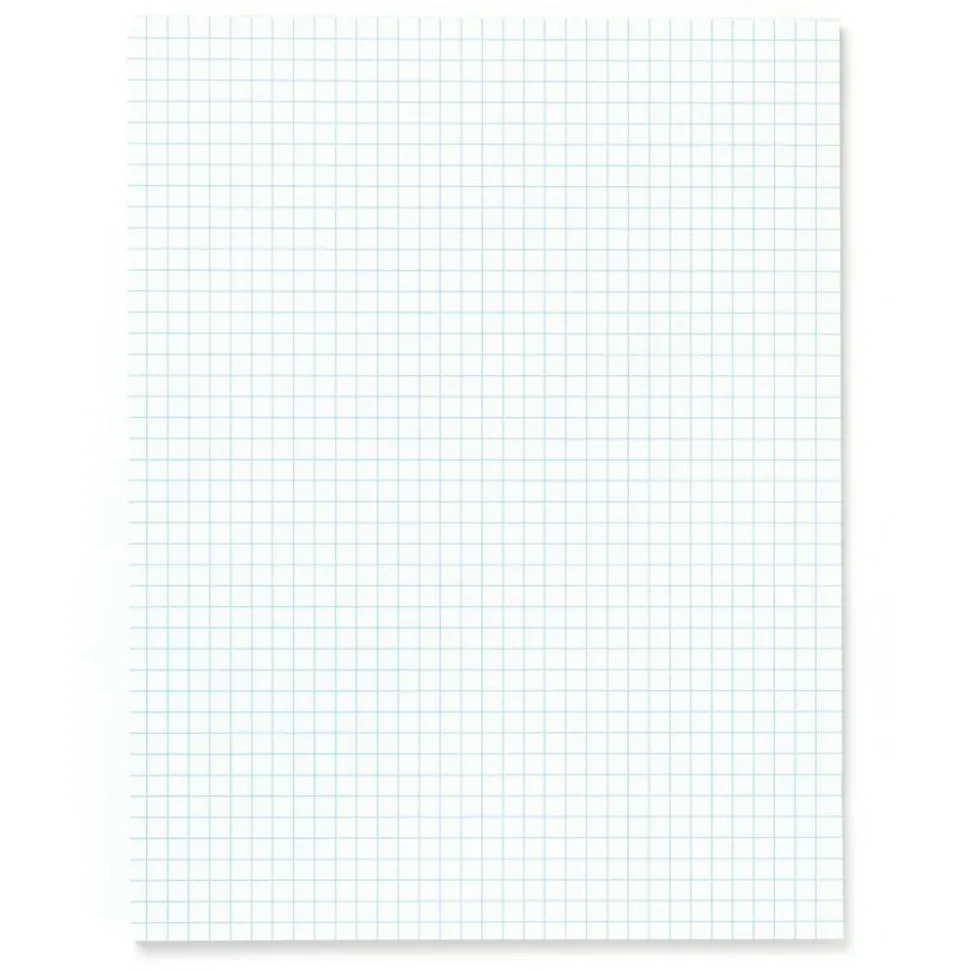 Quadrille Pads, 4 x 4 Squares/Inch, 50 Sheets, White, Pack Of 6