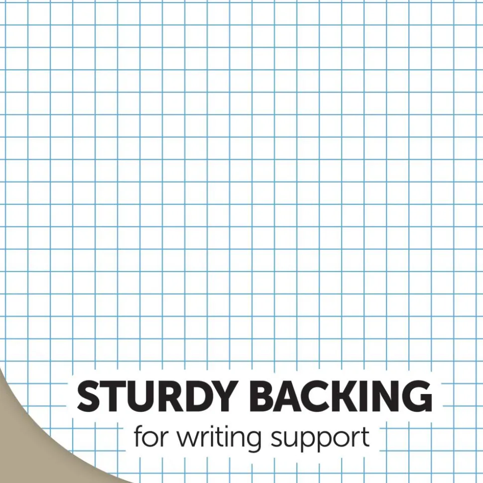 Quadrille Pads, 4 x 4 Squares/Inch, 50 Sheets, White, Pack Of 6
