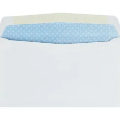 Quality Park #6 Business Envelopes, Security, Gummed Seal, White, Box Of 500