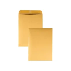 Quality Park Catalog Envelopes With Gummed Closure, 9" x 12", Brown, Box Of 250