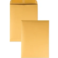 Quality Park Catalog Envelopes With Gummed Closure, 9" x 12", Brown, Box Of 250