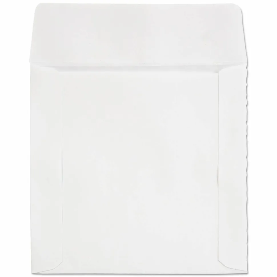 Quality Park CD/DVD Sleeves, 5" x 5", White, Box Of 250
