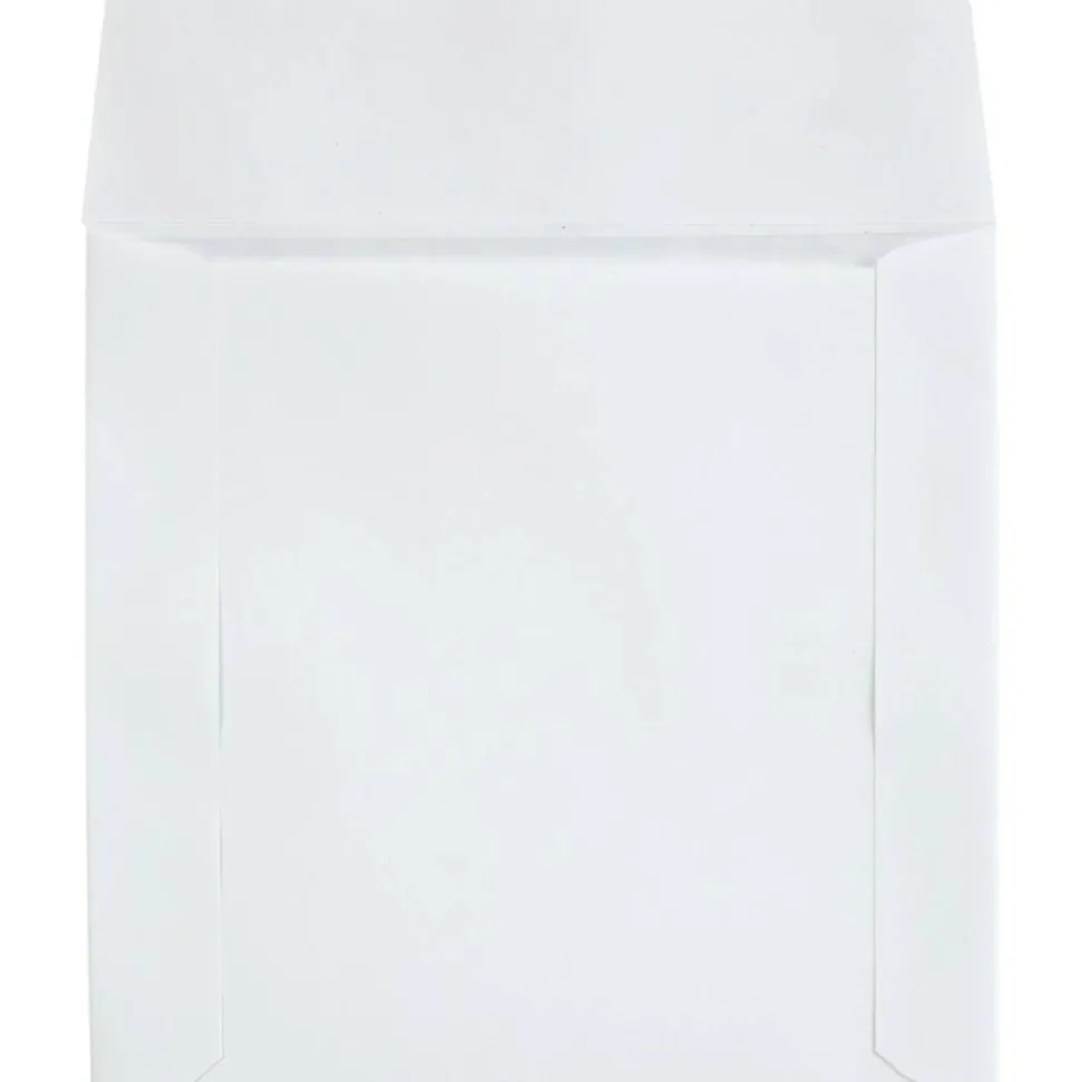 Quality Park CD/DVD Sleeves, 5" x 5", White, Box Of 250