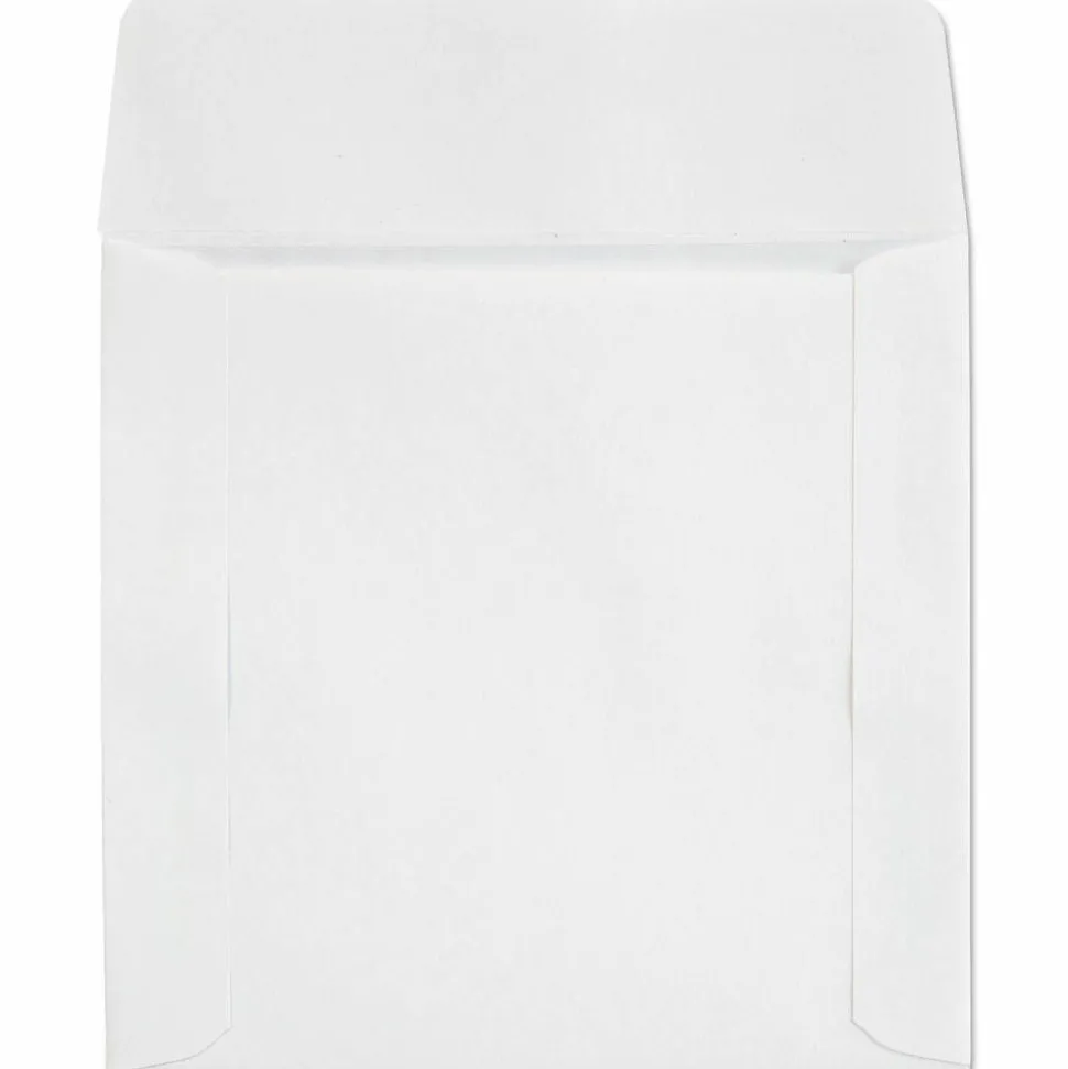 Quality Park CD/DVD Sleeves, 5" x 5", White, Box Of 250