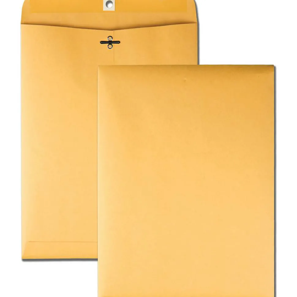 Quality Park Clasp Envelopes, 9" x 12", Brown, Box Of 250