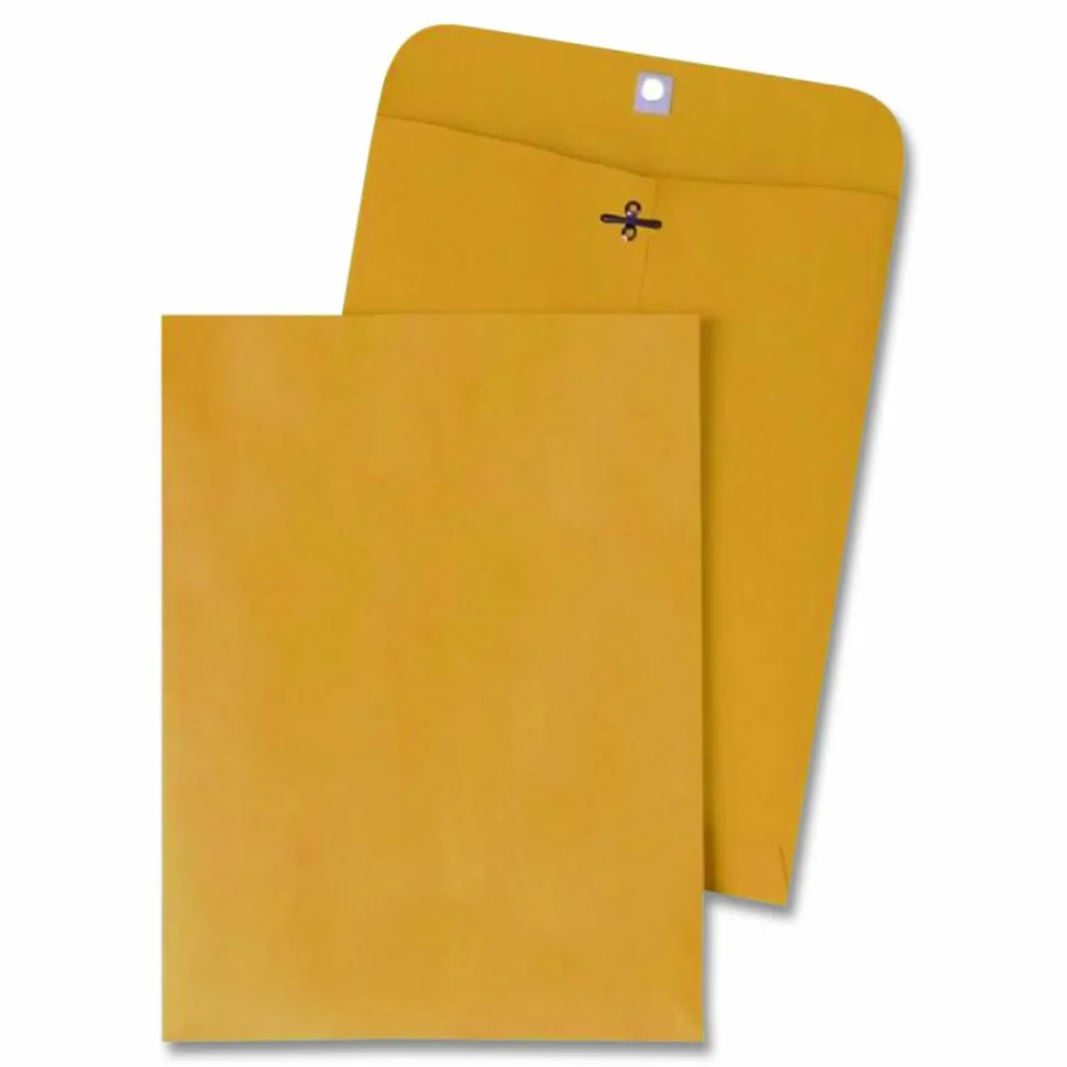 Quality Park Clasp Envelopes, #35, 5" x 7 1/2", Brown, Box Of 100